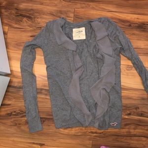 Hollister ruffle cardigan